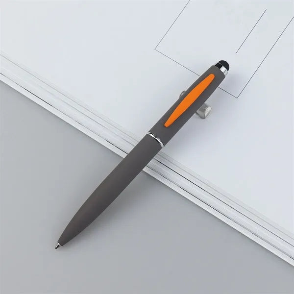 Delicate Touch Stylus Metal Pens Rubberized & Twist-action