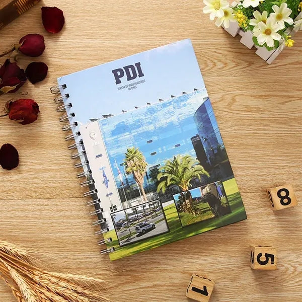 Kraft Thick Paper Spiral Notebook with Pen, 120 Pages