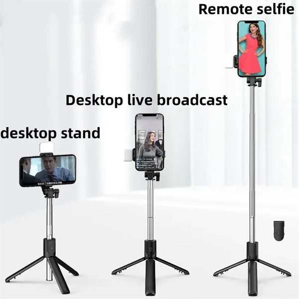 3 in 1 Bluetooth Selfie Stick Tripod with LED Fill Light