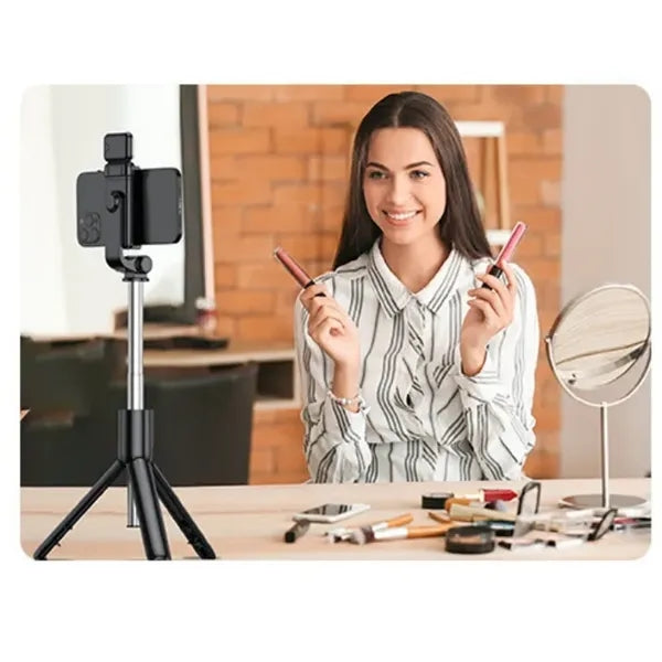 3 in 1 Bluetooth Selfie Stick Tripod with LED Fill Light