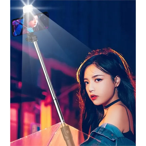 3 in 1 Bluetooth Selfie Stick Tripod with LED Fill Light