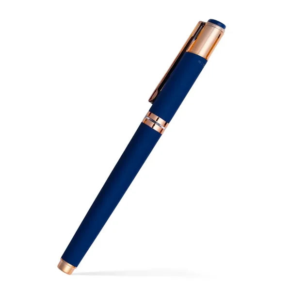 Satin Soft Touch Earl Gel Pen - Rose Gold Accents (Recycled