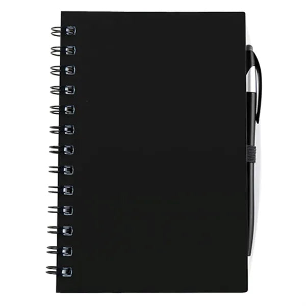 SpiralScript 5.5 x 7 Plastic Spiral Journal with Pen