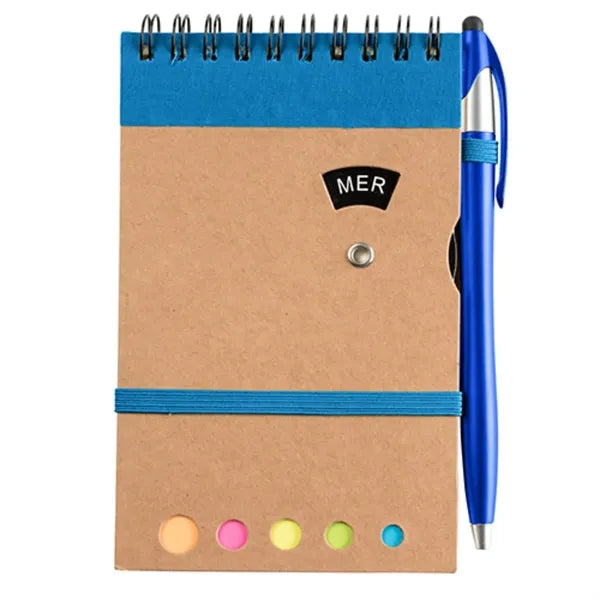 Jot & Go 3.75 x 5.75 Cardboard Spiral Journal with Pen