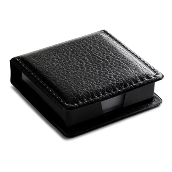 Leatherette Flip-Top Calendar Box with White Note Paper
