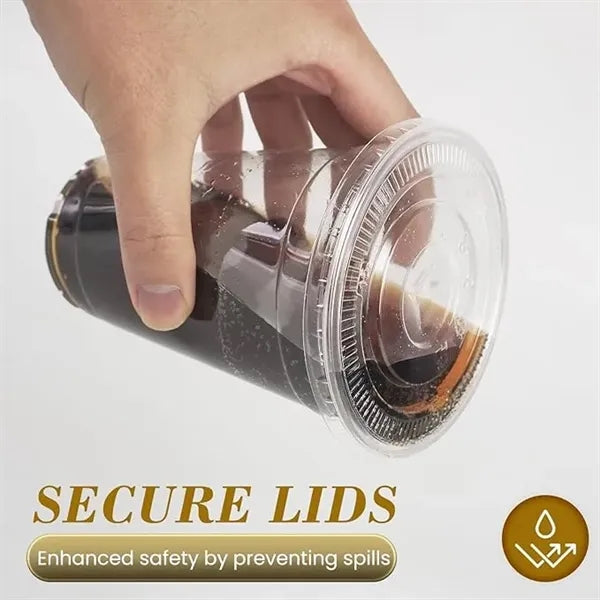 PET Disposable Cups with Lids