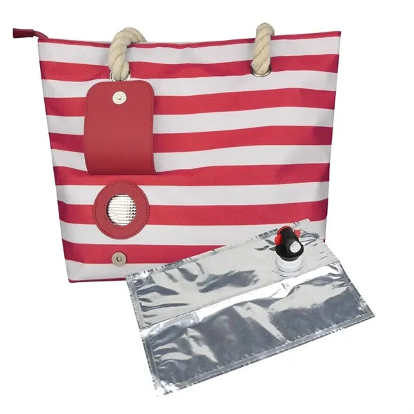 Beach Wine Tote Bag, Cooler Leakproof Insulated