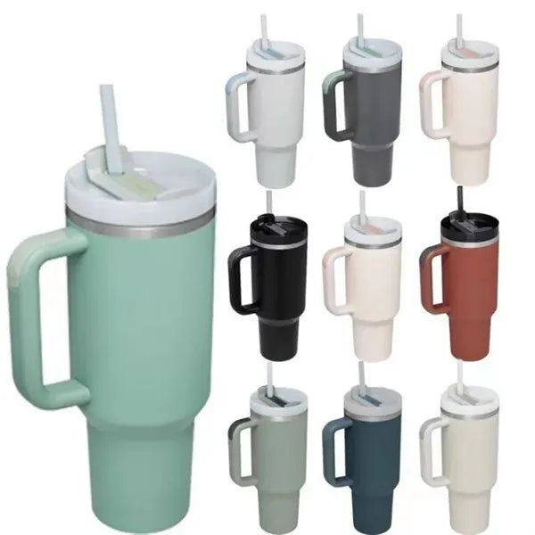 40oz Custom Stainless Steel insulatTumbler with Straw