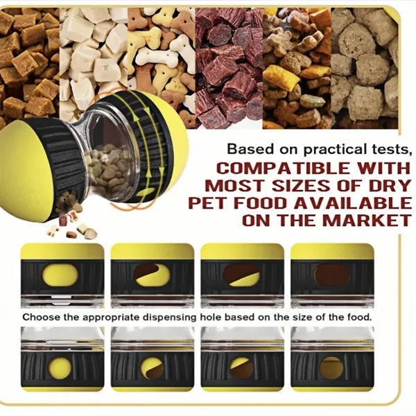 Smart Dog Puzzle Feeder Toy With Adjustable Food Dispenser