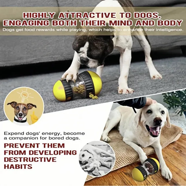 Smart Dog Puzzle Feeder Toy With Adjustable Food Dispenser