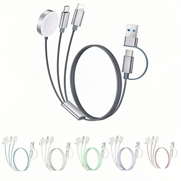 3 in 2 Fast Charging Cable for iPhone Watch