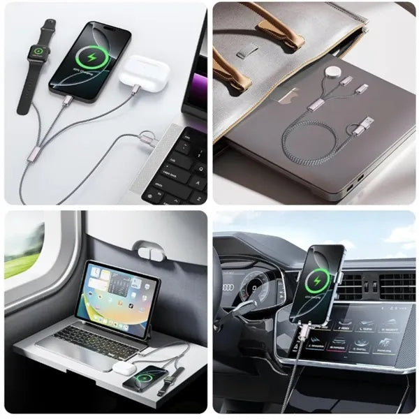 3 in 2 Fast Charging Cable for iPhone Watch