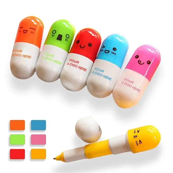 Telescopic Capsule Shape Ballpoint Pen