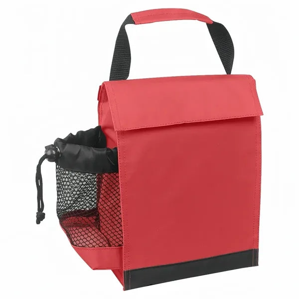 Insulated Lunch Cooler Bag With Bottle Pocket