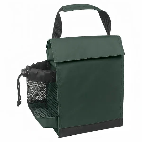 Insulated Lunch Cooler Bag With Bottle Pocket