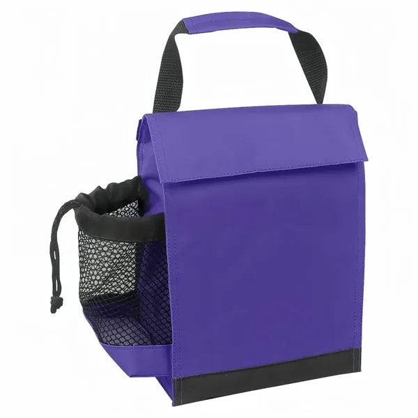 Insulated Lunch Cooler Bag With Bottle Pocket