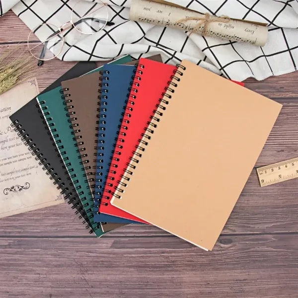 A5 Spiral Notebook With Lined Pages In Solid Colors