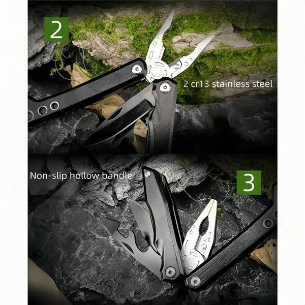 Stainless Steel Multi-Tool Hammer With Pliers & Knife