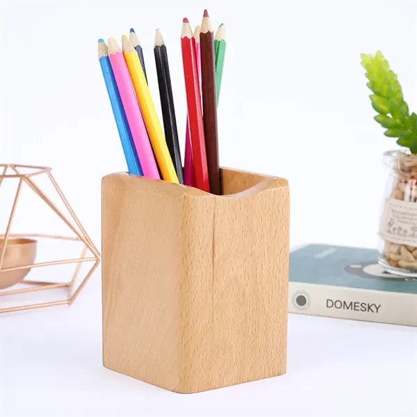 Solid Wooden Pen Holder