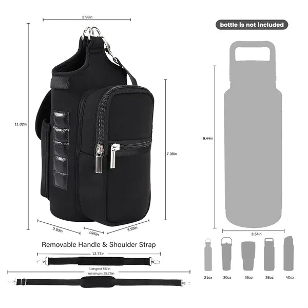 Magnetic Gym Bag Water Bottle Carrier