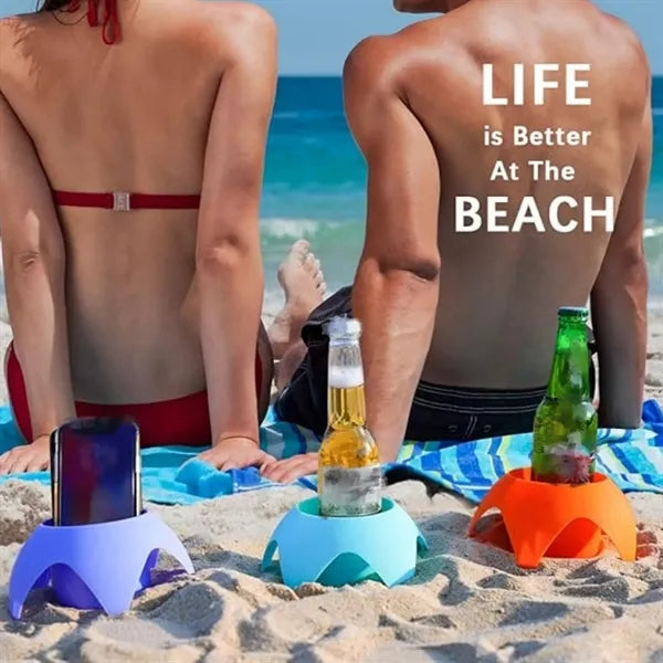 Portable Beach Drink Holder & Utility Tray