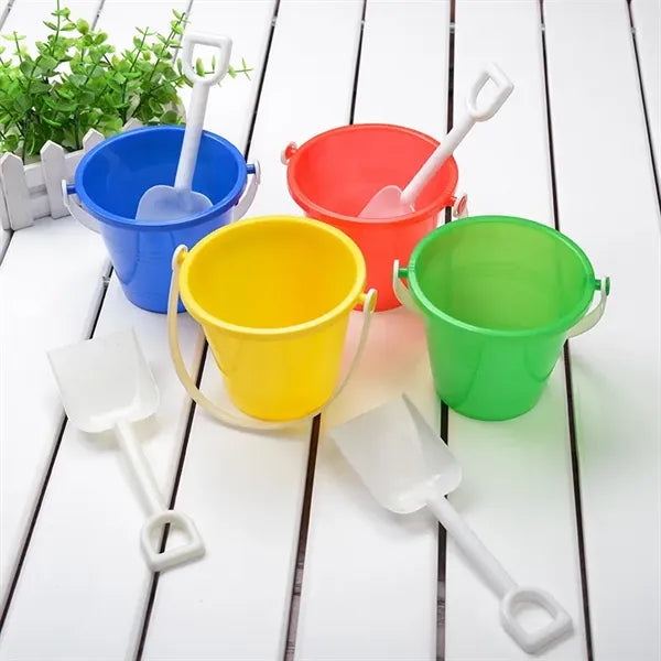 Outdoor Kids Toy Beach Bucket Sand Pail With Shovel