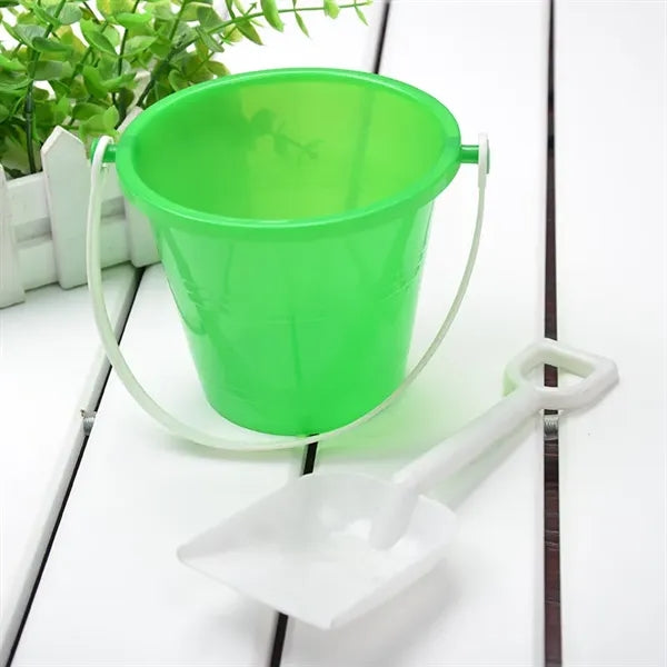 Outdoor Kids Toy Beach Bucket Sand Pail With Shovel