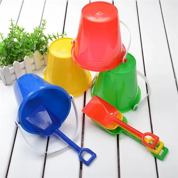 Outdoor Kids Toy Beach Bucket Sand Pail With Shovel