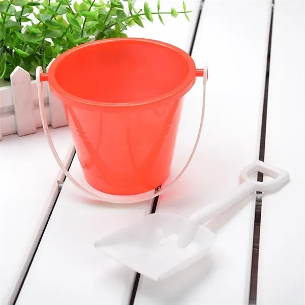 Outdoor Kids Toy Beach Bucket Sand Pail With Shovel