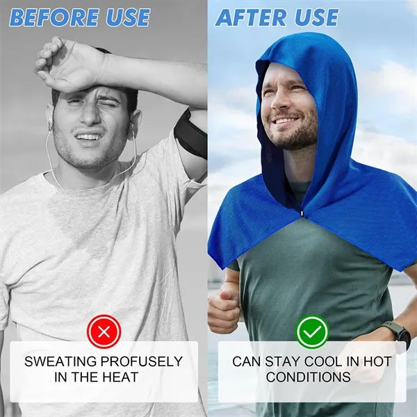 Instant Cooling Hoodie Towel UPF 50 Sports Sun Protection