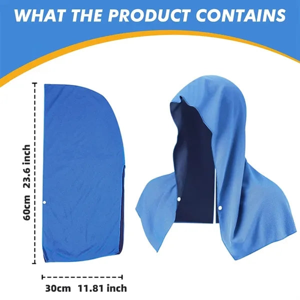 Instant Cooling Hoodie Towel UPF 50 Sports Sun Protection