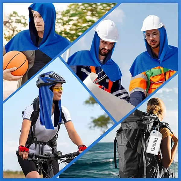 Instant Cooling Hoodie Towel UPF 50 Sports Sun Protection