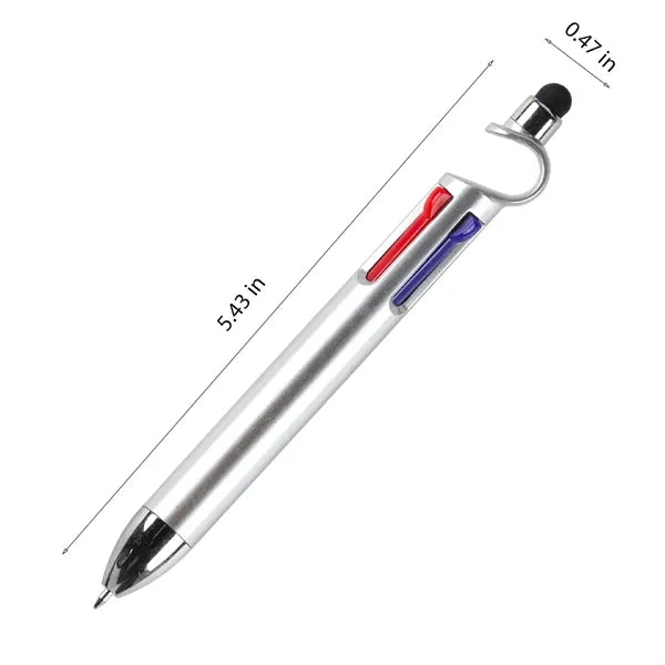 4 in 1 Multicolor Pen with Phone Stand