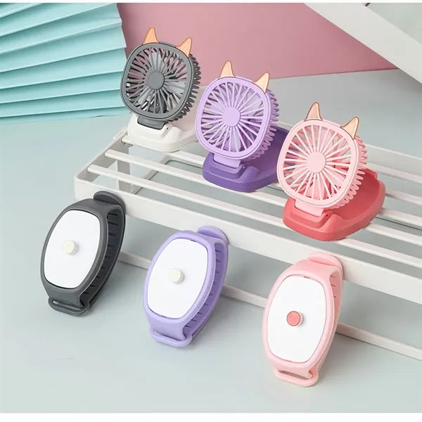 Miniature Watch Fan for Girls Decorative Portable