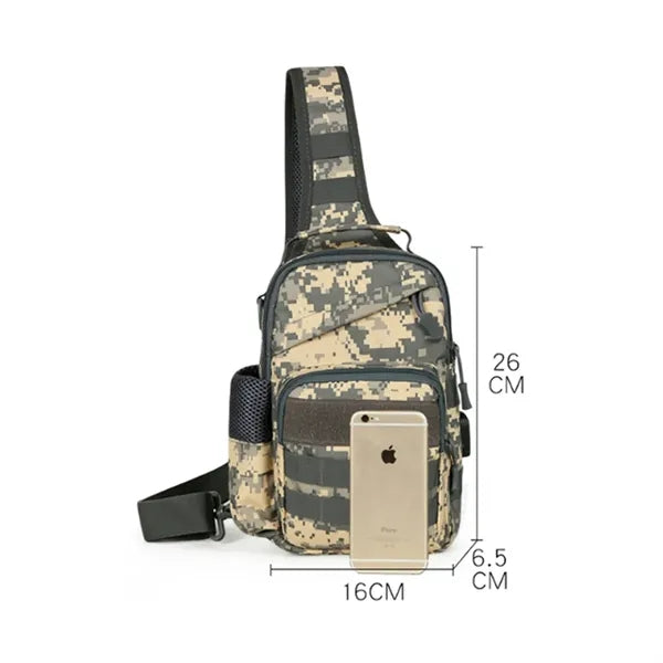 Tactical Outdoor Sling Crossbody Lure Bag w/ USB Port
