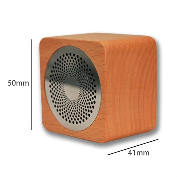 Natural Cube Wood Bluetooth Wireless Speaker