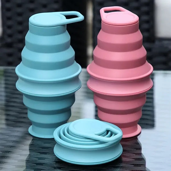 Camping hiking leak proof collapsible water bottles