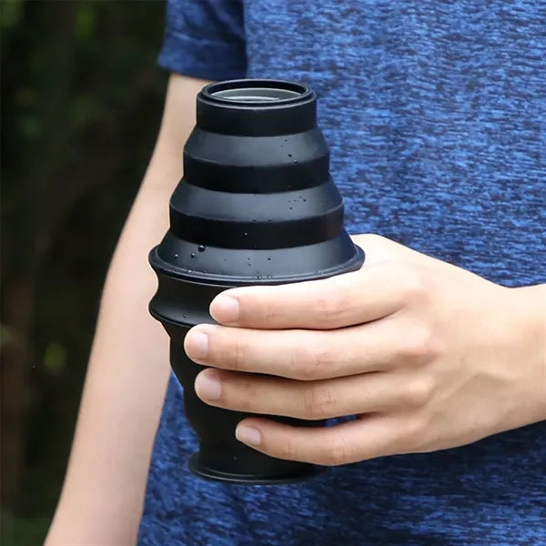Camping hiking leak proof collapsible water bottles