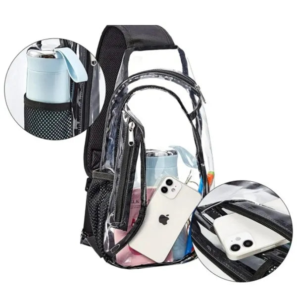 Stadium Approved Transparent Clear Sling Crossbody Bag