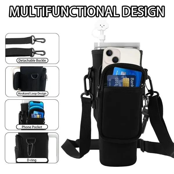 Water Bottle Carrier Bag for 40/30 oz Tumbler with Pocket