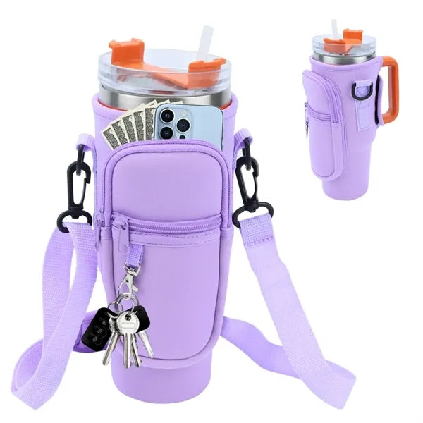 Water Bottle Carrier Bag for 40/30 oz Tumbler with Pocket