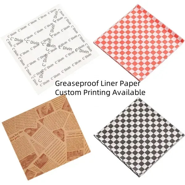 Greaseproof Paper Burger Wrapper Disposable Liner