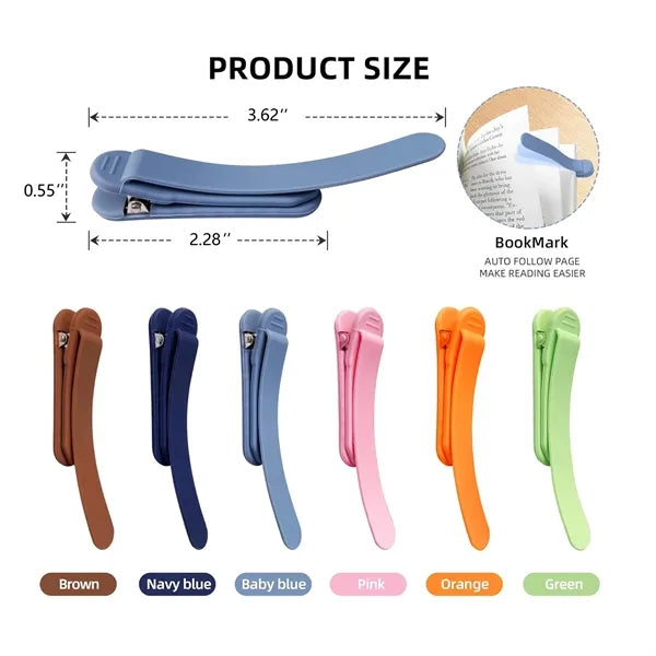 Automatic Bookmark Silicon Smart Book Page Clip