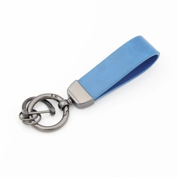 Leather And Aluminum Alloy Keychain Gift