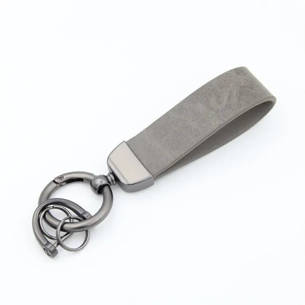 Leather And Aluminum Alloy Keychain Gift
