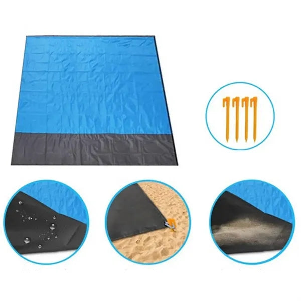 Waterproof Outdoor Picnic Blanket Camping Mat Stakes