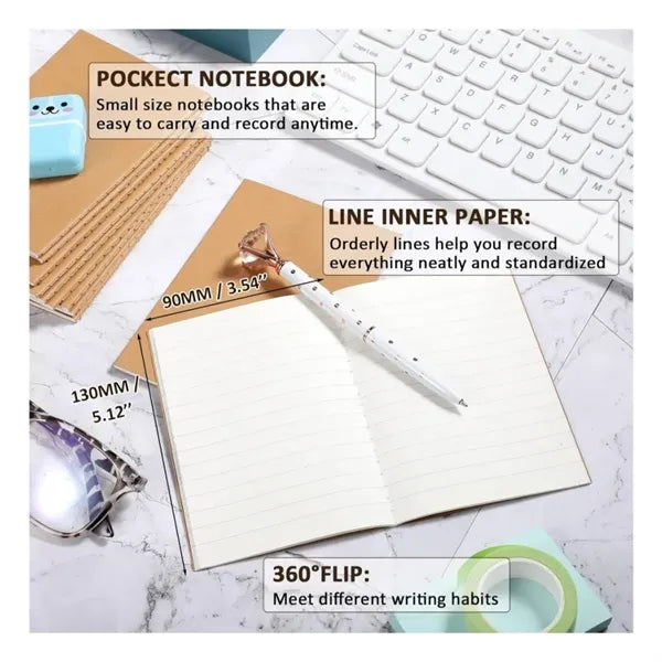 Small Mini Pocket Kraft Notebook