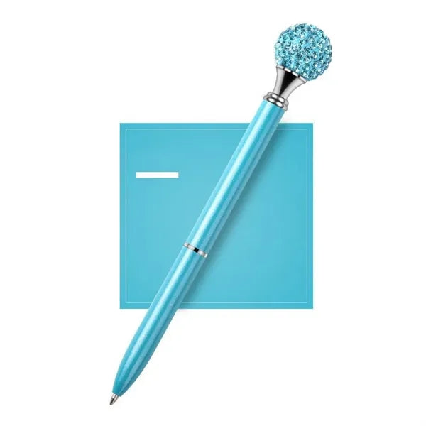 Diamond Ball Retractable Crystal Metal Ballpoint Pen