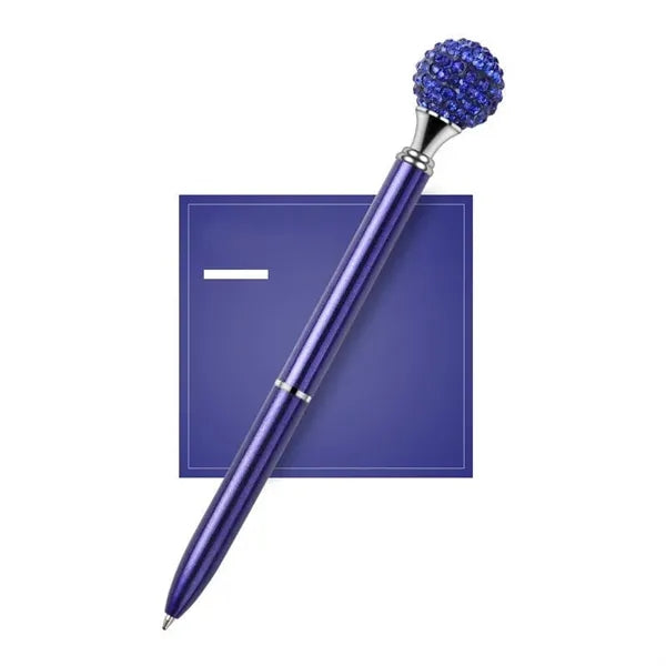 Diamond Ball Retractable Crystal Metal Ballpoint Pen