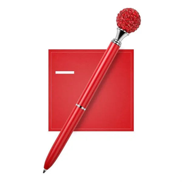 Diamond Ball Retractable Crystal Metal Ballpoint Pen
